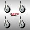 Service Caster 5 Inch 316SS Black Polyurethane Swivel 7/8 Inch Expanding Stem Caster Set SCC SCC-SS316EX20S514-PPUB-BLK-78-4 - alternate 4
